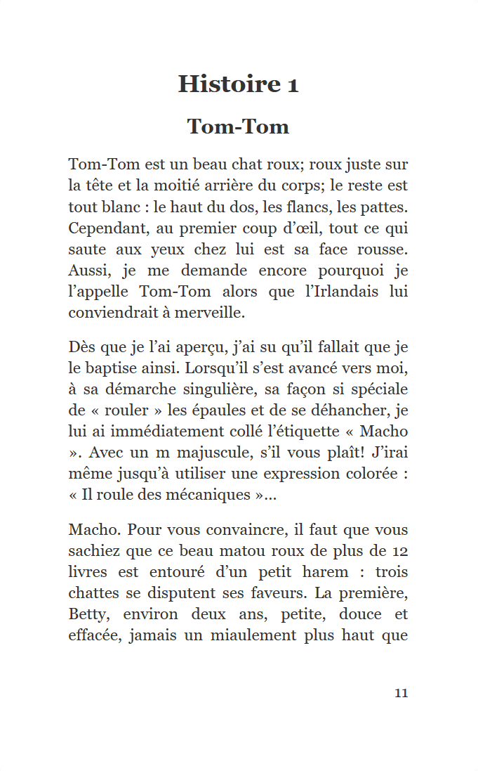 Extrait Ebook Treize histoires de chats